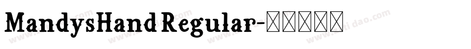 MandysHand Regular字体转换